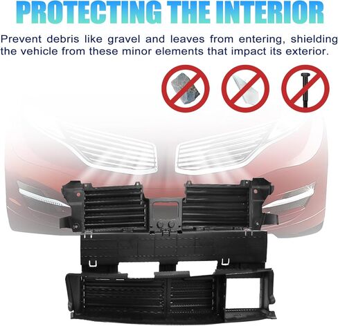 Radiator Shutter with Actuator Motor Compatible with Lincoln MKZ 2013-2014, Replaces OE Number 601-338, 601338, DP5Z8475B, DP5Z-8475-B in Saudi Arabia