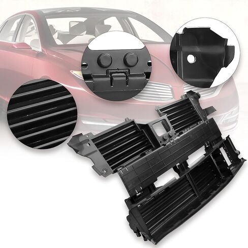 Radiator Shutter with Actuator Motor Compatible with Lincoln MKZ 2013-2014, Replaces OE Number 601-338, 601338, DP5Z8475B, DP5Z-8475-B in Saudi Arabia