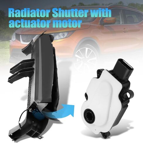 Radiator Shutter with Actuator Motor Compatible with Nissan Rogue 2016-2019, Replaces OE Number 601-356, 214214BC0A, 214216FR0A in Saudi Arabia
