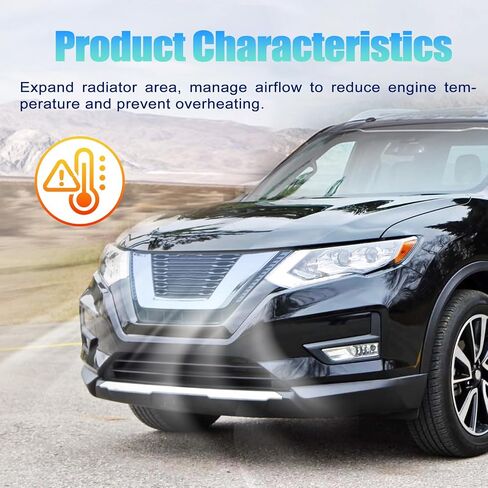Radiator Shutter with Actuator Motor Compatible with Nissan Rogue 2016-2019, Replaces OE Number 601-356, 214214BC0A, 214216FR0A in Saudi Arabia