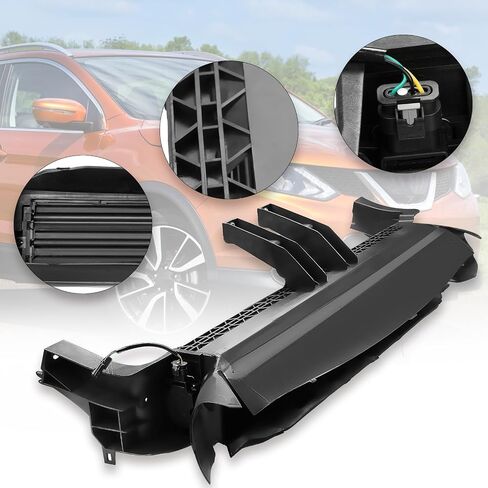 Radiator Shutter with Actuator Motor Compatible with Nissan Rogue 2016-2019, Replaces OE Number 601-356, 214214BC0A, 214216FR0A in Saudi Arabia