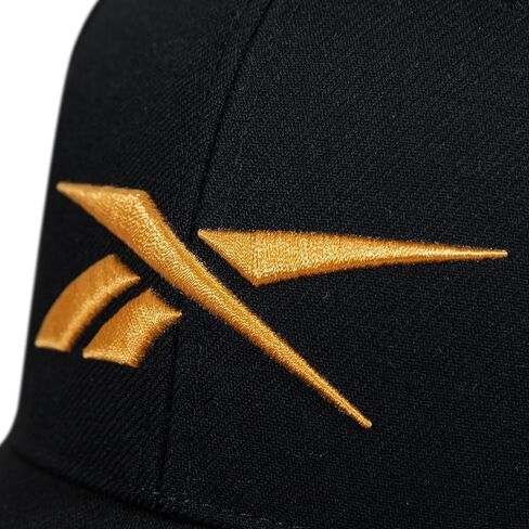 ريبوك ناقلات البيسبول قبعة | التجفيف السريع | قابل للتعديل | Snapback | كل يوم | حماية الشمس - العنبر الأسود/الكهربائي in Kuwait