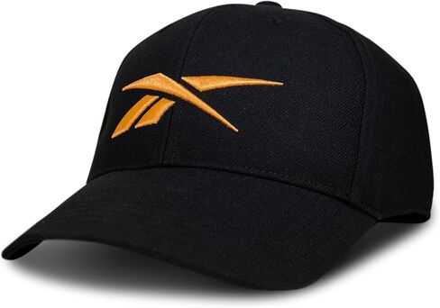 ريبوك ناقلات البيسبول قبعة | التجفيف السريع | قابل للتعديل | Snapback | كل يوم | حماية الشمس - العنبر الأسود/الكهربائي in Kuwait