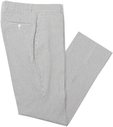 Mens Casual Summer Seersucker Slim Fit Pants Suit Separate Beach Trousers in Saudi Arabia