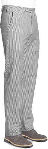 Mens Casual Summer Seersucker Slim Fit Pants Suit Separate Beach Trousers in Saudi Arabia