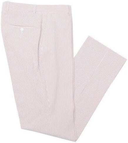 Mens Casual Summer Seersucker Slim Fit Pants Suit Separate Beach Trousers in Saudi Arabia