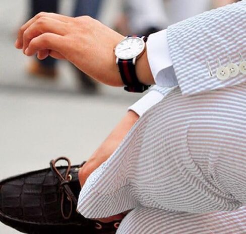 Mens Casual Summer Seersucker Slim Fit Pants Suit Separate Beach Trousers in Saudi Arabia