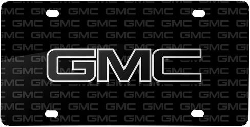 بالنسبة إلى GMC Black Inlay 3D Logo On Logo Pattern Plate Black Aluminium Plate in Saudi Arabia