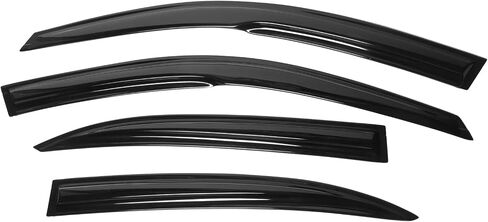Window Visors Compatible with 2013-2015 Chevrolet Malibu & 2016 Malibu Limited, Smoked Aero JDM Wind Deflectors Stick On by IKON MOTORSPORTS, 2014 in Saudi Arabia