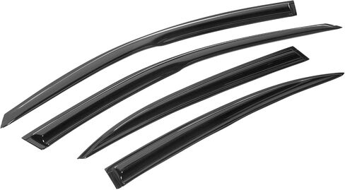 Window Visors Compatible with 2013-2015 Chevrolet Malibu & 2016 Malibu Limited, Smoked Aero JDM Wind Deflectors Stick On by IKON MOTORSPORTS, 2014 in Saudi Arabia