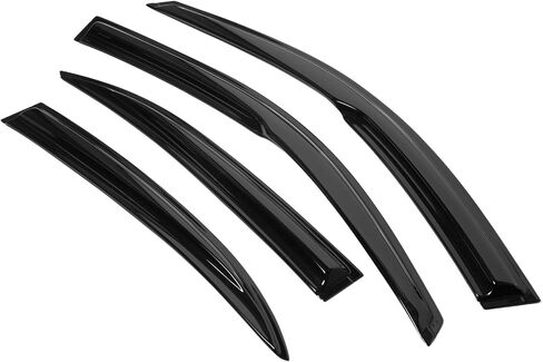 Window Visors Compatible with 2013-2015 Chevrolet Malibu & 2016 Malibu Limited, Smoked Aero JDM Wind Deflectors Stick On by IKON MOTORSPORTS, 2014 in Saudi Arabia