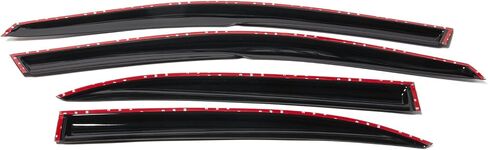 Window Visors Compatible with 2013-2015 Chevrolet Malibu & 2016 Malibu Limited, Smoked Aero JDM Wind Deflectors Stick On by IKON MOTORSPORTS, 2014 in Saudi Arabia