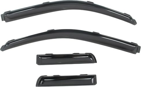 IKON MOTORSPORTS in Channel Window Visors Compatible with 2004-2014 Ford F150 Extended Cab, Slim Style Acrylic Smoke Rain Guards, Side Window Wind Deflectors 4PCS in Saudi Arabia