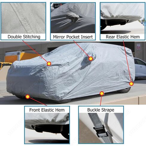 غطاء السيارة يناسب 2020 2021 2022 2023 2024 2025 تويوتا سيكويا Xtremecoverpro Pro Series Gray in Kuwait