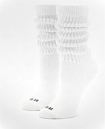 HUE Women's Slouch Sock, 4 pack (White) in Saudi Arabia