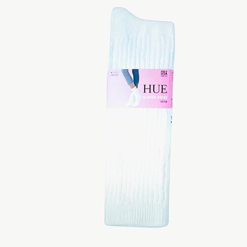 HUE Women's Slouch Sock, 4 pack (White) in Saudi Arabia