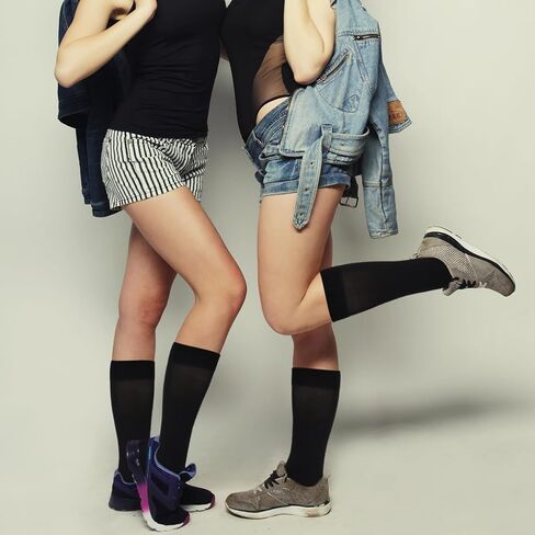 الركبة السوداء عالية الجورب 6 أزواج حريري غامضة الجوارب جوارب النساء الفتيات مسدود جوارب بنطلون أسود للنساء الحجم 5-11 الراحة الموحد in Kuwait