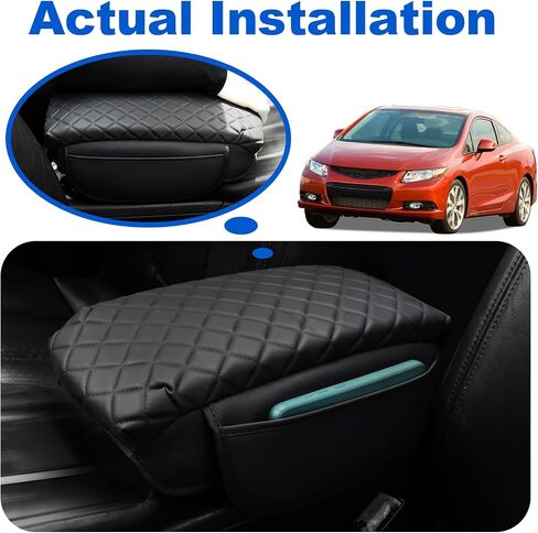 Center Armrest Console Cover لـ Honda Civic 2012 2013 2014 2015 Civic Armrest Lips Cover Cover Accessories (1215 Civic) in Kuwait