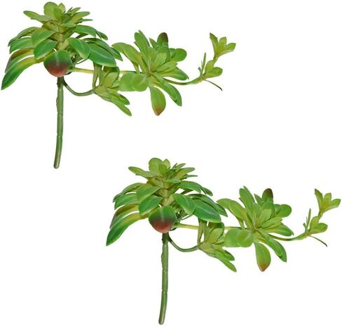 2pcs Artificial Succulent Plants, Realistic Large Fake Succulents, Artificial Hanging Ornaments for Decor in Saudi Arabia
