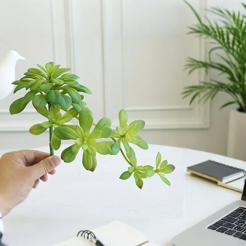 2pcs Artificial Succulent Plants, Realistic Large Fake Succulents, Artificial Hanging Ornaments for Decor in Saudi Arabia