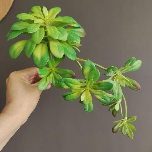 2pcs Artificial Succulent Plants, Realistic Large Fake Succulents, Artificial Hanging Ornaments for Decor in Saudi Arabia