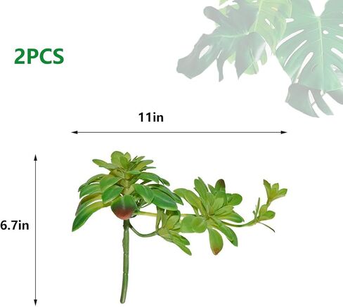 2pcs Artificial Succulent Plants, Realistic Large Fake Succulents, Artificial Hanging Ornaments for Decor in Saudi Arabia