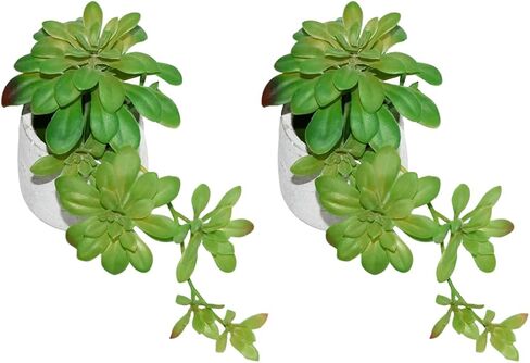 2pcs Artificial Succulent Plants, Realistic Large Fake Succulents, Artificial Hanging Ornaments for Decor in Saudi Arabia