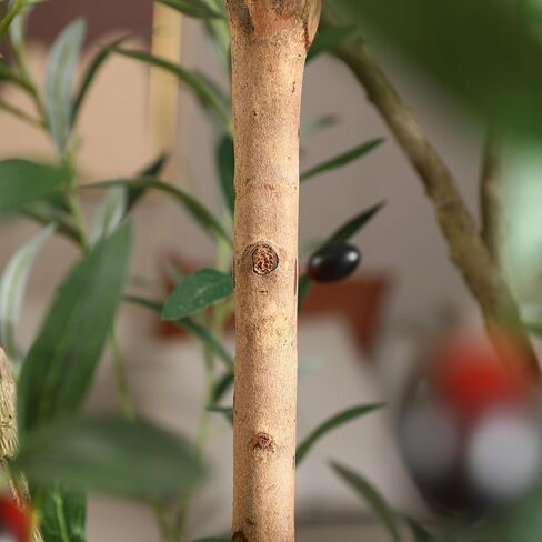 8FT Artificial Ficus Tree, Indoor Faux Ficus Plant with Realistic Leaves & Natural Wood Trunk, 8ft Tall, Green, All Seasons, Perfect for Living Room Home Decor in Kuwait