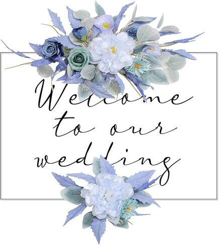 Wedding Arch Flowers Faux Flowers Set of 2 Flower Garland for Wedding Decorations for Reception and Welcome Sign (Pink) in Saudi Arabia