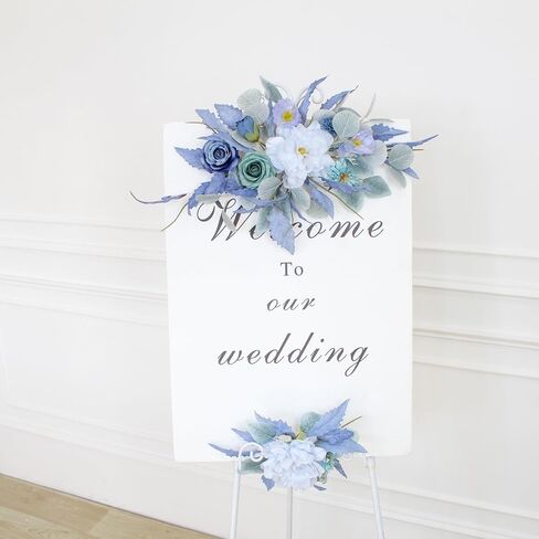 Wedding Arch Flowers Faux Flowers Set of 2 Flower Garland for Wedding Decorations for Reception and Welcome Sign (Pink) in Saudi Arabia