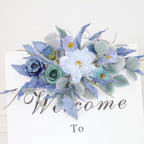 Wedding Arch Flowers Faux Flowers Set of 2 Flower Garland for Wedding Decorations for Reception and Welcome Sign (Pink) in Saudi Arabia