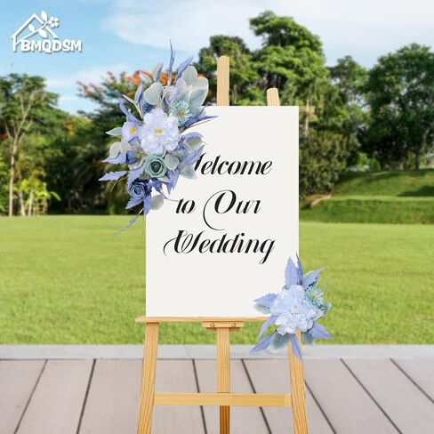 Wedding Arch Flowers Faux Flowers Set of 2 Flower Garland for Wedding Decorations for Reception and Welcome Sign (Pink) in Saudi Arabia