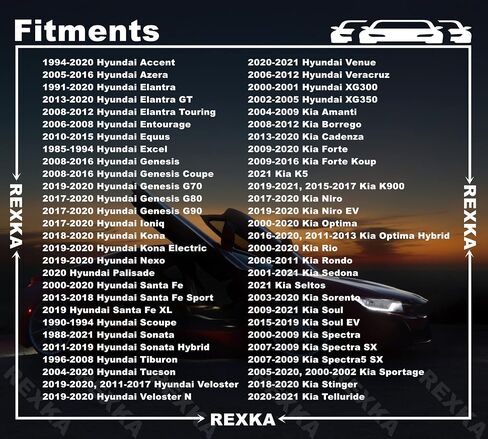 Rexka 30pcs Door Trim Panel Plash Shield Bezel Tapping Screw متوافق مع Hyundai 12492-05163 Accent Elantra Genesis Sonata in Saudi Arabia