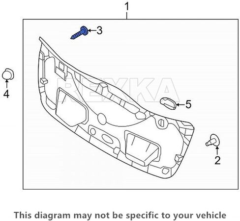 Rexka 30pcs Door Trim Panel Plash Shield Bezel Tapping Screw متوافق مع Hyundai 12492-05163 Accent Elantra Genesis Sonata in Saudi Arabia