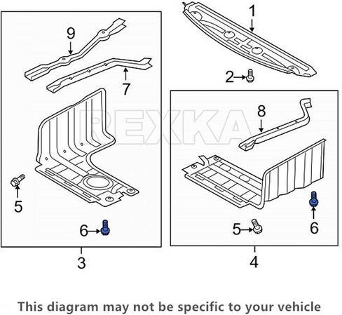 Rexka 30pcs Door Trim Panel Plash Shield Bezel Tapping Screw متوافق مع Hyundai 12492-05163 Accent Elantra Genesis Sonata in Saudi Arabia