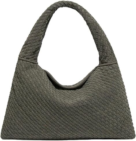 Slouchy Woven Suede Hobo Bags Women Trendy Suede Tote Bag Purse Shoulder Satchel Work Bag Top Handle Vintage Satchels Handbag in Kuwait
