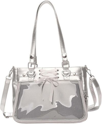 Versatile Large Capacity Women's Shoulder Bag Anime Silk Ribbon Pin Display Bag in Saudi Arabia