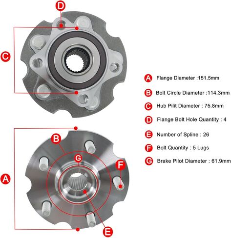 2 PCS محور العجلات الخلفية البديل لتويوتا RAV4 2006-2018 4WD استبدال لكزس NX200T 2015-2017 512374 in Kuwait