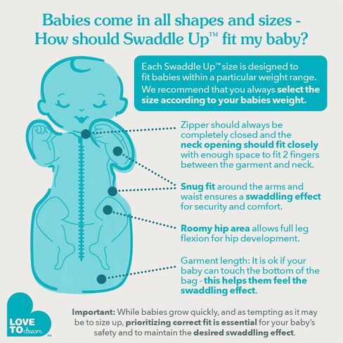 Love to Dream Organic Swaddle, Baby Sleep Sack, Swaddle Up Self-Soothing Swaddles for Newborns, Get Longer Sleep, Snug Fit Helps Calm Startle Reflex, 1.0 Tog Sleep Sack, 8-13lbs, Mint in Kuwait