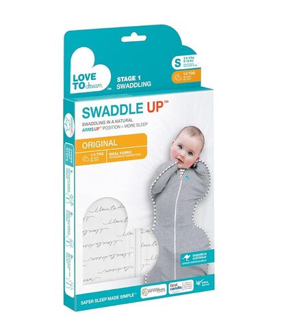 Love to Dream Organic Swaddle, Baby Sleep Sack, Swaddle Up Self-Soothing Swaddles for Newborns, Get Longer Sleep, Snug Fit Helps Calm Startle Reflex, 1.0 Tog Sleep Sack, 8-13lbs, Mint in Kuwait