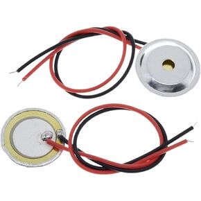 10 Pcs Piezoelectric Piezo Ceramic Wafer Plate Dia 15mm for Buzzer Loudspeaker + Aluminum Shell in Saudi Arabia