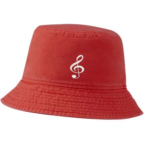 قرعة دلو للرجال ملاحظة موسيقى قطنية مطرزة غسول للجنسين قبعة الصياد غير الرسمية in Kuwait