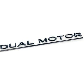 Metal Dual Motor Emblem Badge 3D Letters Sticker Compatible with Tesla Model 3/Y/X/S Accessories (Matte Black) in Saudi Arabia
