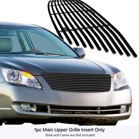 APS Premium Stainless Steel Black 8x6 Horizontal Billet Grille Grill Insert Compatible with Toyota Avalon 2006 2007 Main Upper N19-J04158T in Saudi Arabia