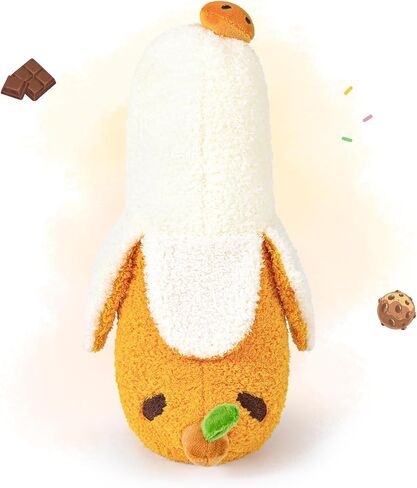 PEACH CAT Love Banana Duck Plush Pillow with Rose Cute Plushies Toy Romantic Stuffed Animals Sweet Gifts for Girlfriend Kids Black 19.7" in Kuwait