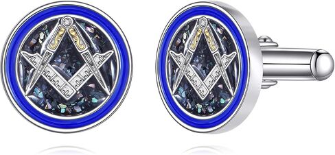 Masonic Cufflink for Men Sterling Silver Sterling Silver Masonic Regalia Jewelry Tuxedo Shirt Executive Groom Father for Men in Saudi Arabia