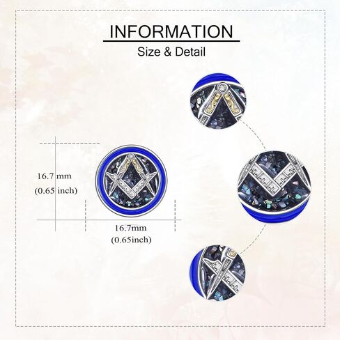 Masonic Cufflink for Men Sterling Silver Sterling Silver Masonic Regalia Jewelry Tuxedo Shirt Executive Groom Father for Men in Saudi Arabia