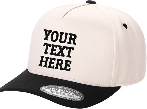 Customizable Snapback Baseball Cap, Two-Tone Hat, Personalized Embroidered Headwear, Pink Baseball Cap, Trendy Embroidery Hat in Saudi Arabia