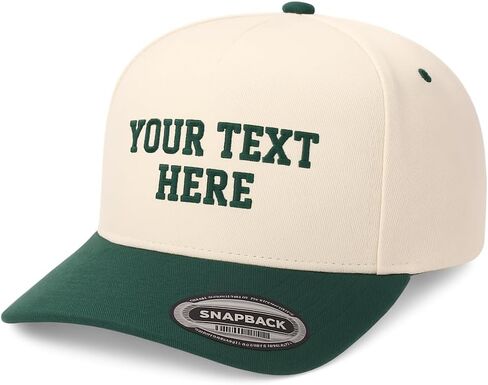 Customizable Snapback Baseball Cap, Two-Tone Hat, Personalized Embroidered Headwear, Pink Baseball Cap, Trendy Embroidery Hat in Saudi Arabia