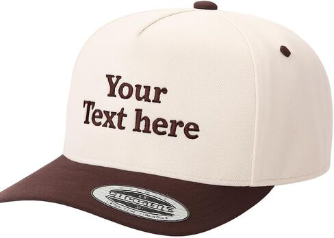 Customizable Snapback Baseball Cap, Two-Tone Hat, Personalized Embroidered Headwear, Pink Baseball Cap, Trendy Embroidery Hat in Saudi Arabia